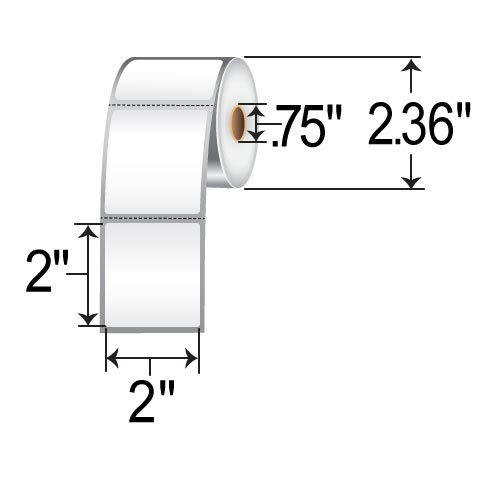 Toshiba 2x2  DT Label [Perforated] LDS020020S1ST-EA