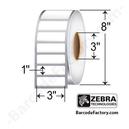 Zebra 3x1 TT Polyester Label [Non-Perforated] 10011702