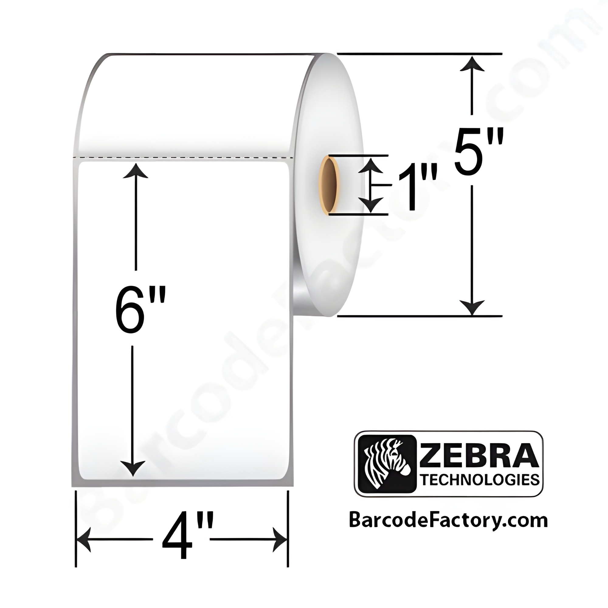 Zebra PolyPro 3000T 4x6 Polypropylene TT Label [Perforated] 18926-EA