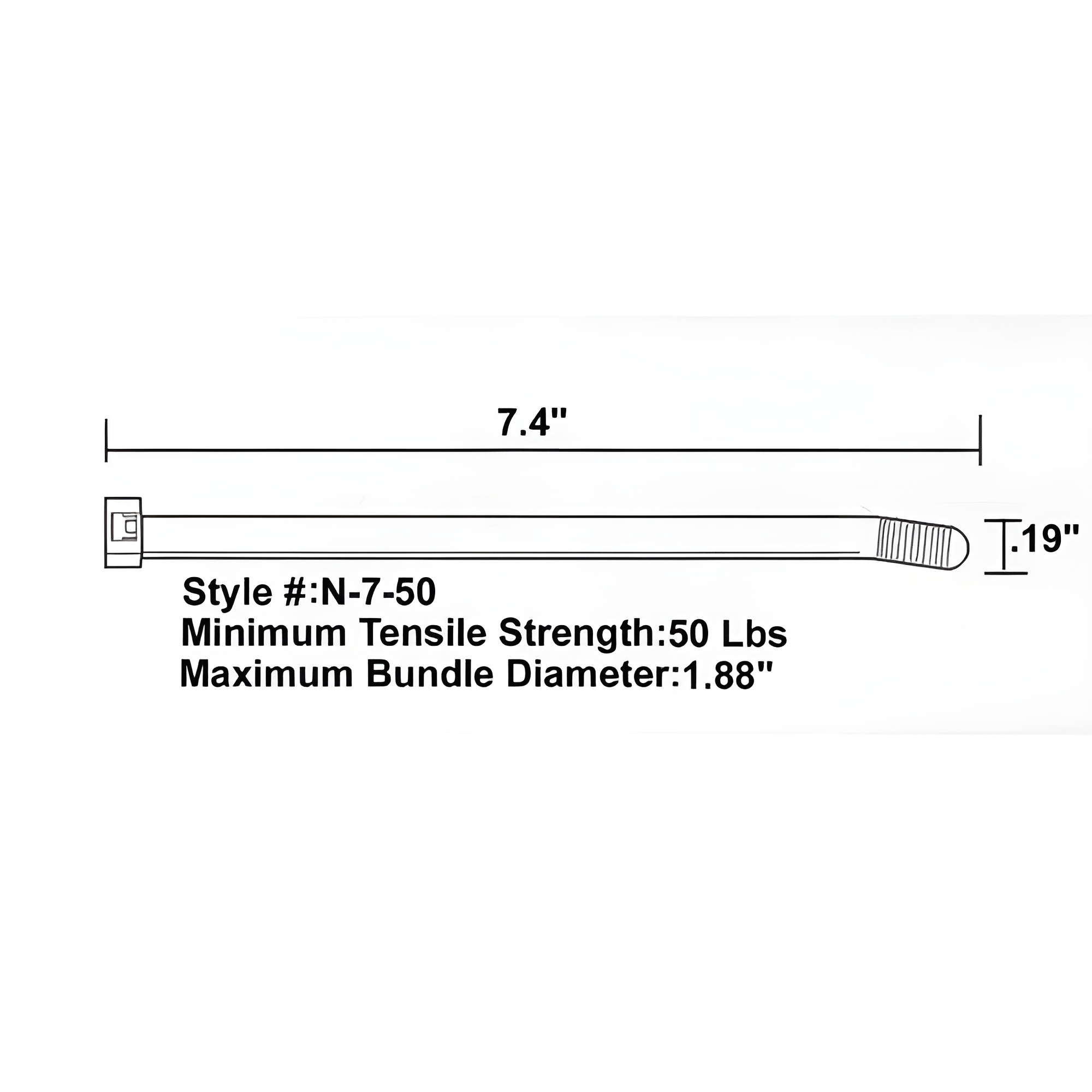Tach-It Cable Ties N-7-50
