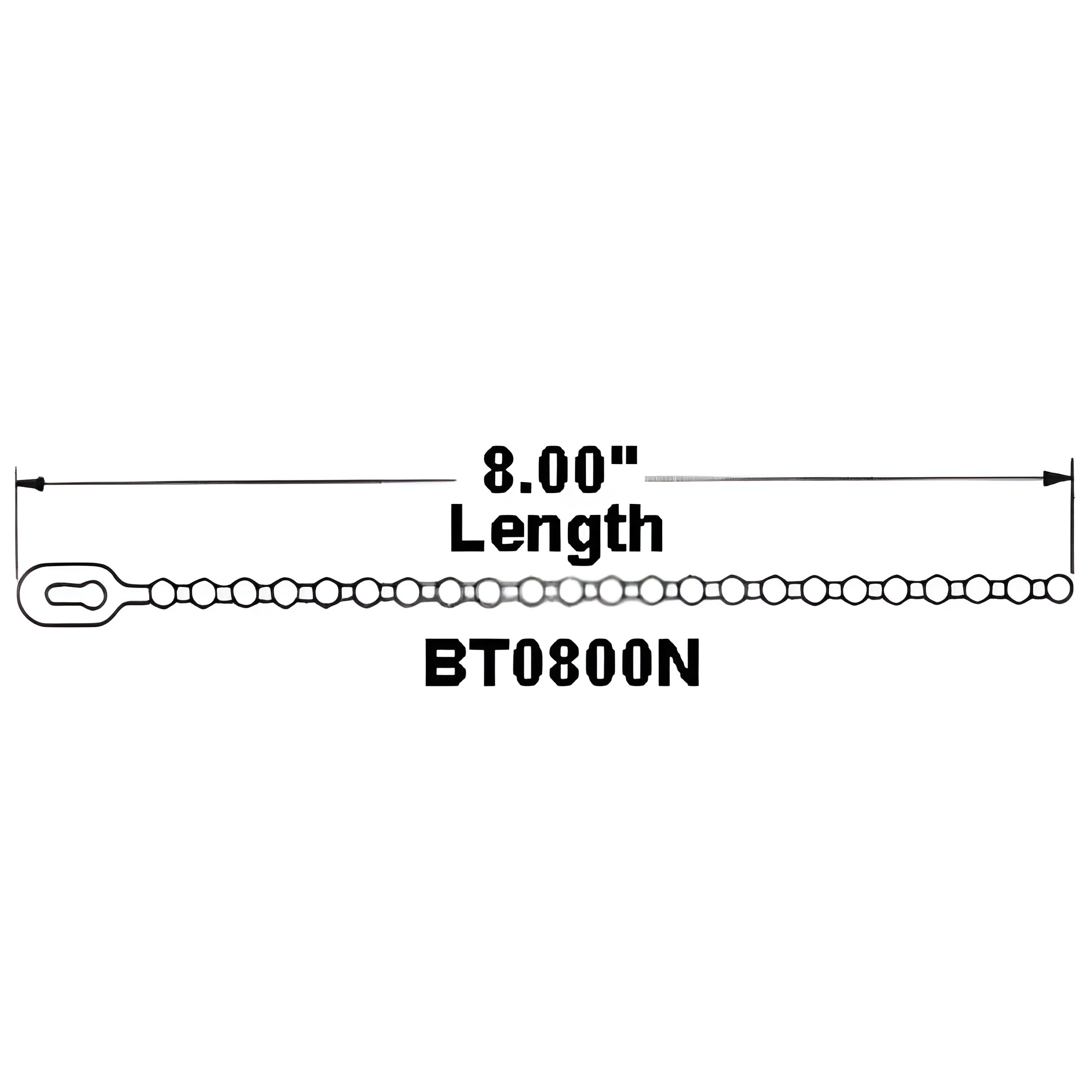 Tach-It Beaded Cable Ties BT0800N