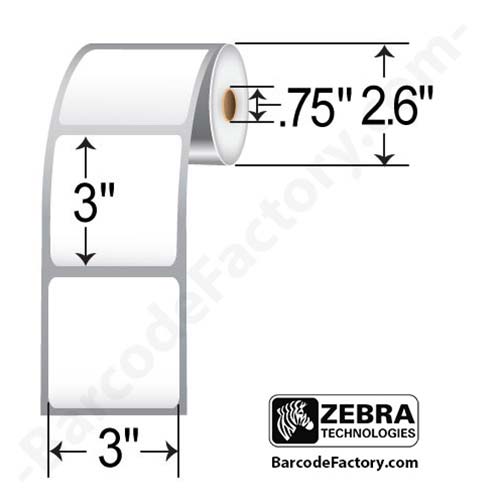 Zebra 3x3 Healthcare Label [Non-Perforated] 10008551