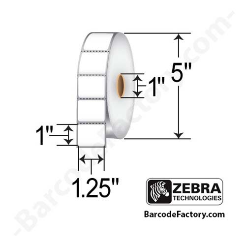 Zebra Z-Select 4000T 1.25x1  TT Label [Perforated] 10009523