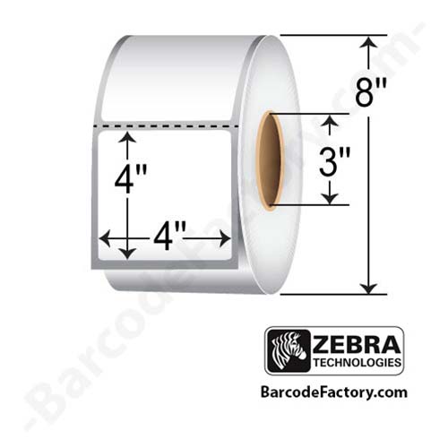 Zebra Z-Ultimate 3000T 4x4 Polyester TT Label [Perforated] 94688