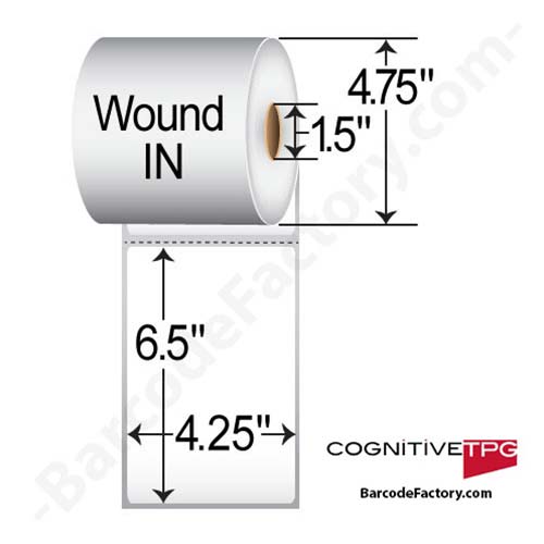 CognitiveTPG Cognitive  4.25x6.5  DT Label [Perforated, Wound-In] 03-02-1522
