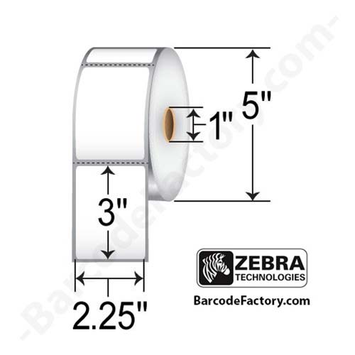 Zebra Z-Select 4000D 2.25x3  DT Label [Perforated] 10010042-EA