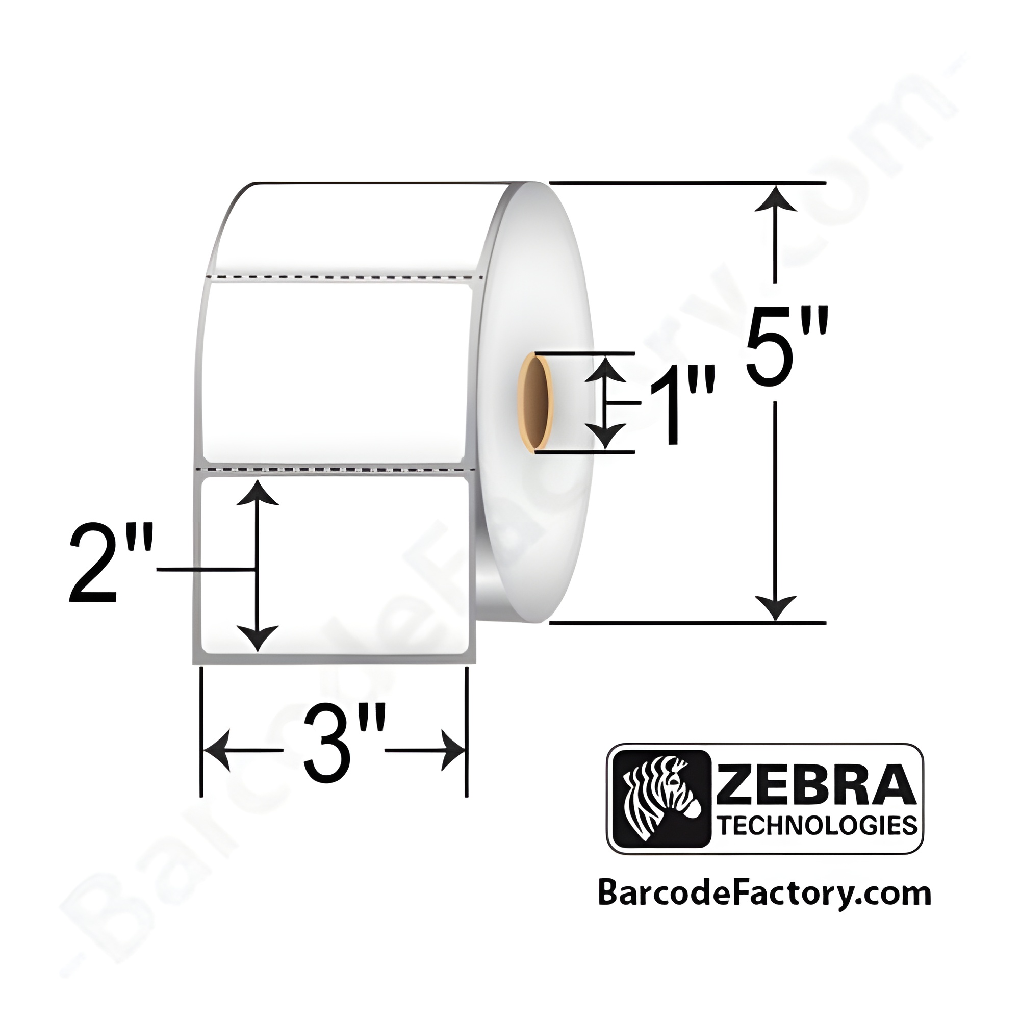 Zebra Z-Select 4000D 3x2  DT Label [Perforated] 10010044-EA