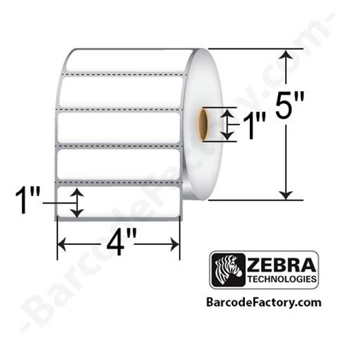 Zebra Z-Select 4000D 4x1  DT Label [Premium Top Coated, Perforated] 10010045-EA