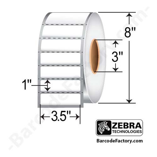 Zebra Z-Perform 2000T 3.5x1  TT Label [Perforated] 10010243