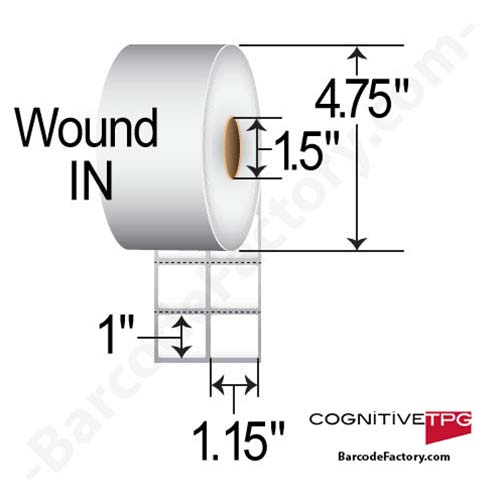 Cognitive Labels 1.15 x 1 Thermal Transfer Paper Label 03-02-1898