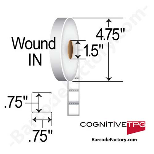 CognitiveTPG Cognitive  0.75x0.75  DT Label [Perforated, Wound-In] 03-02-1825