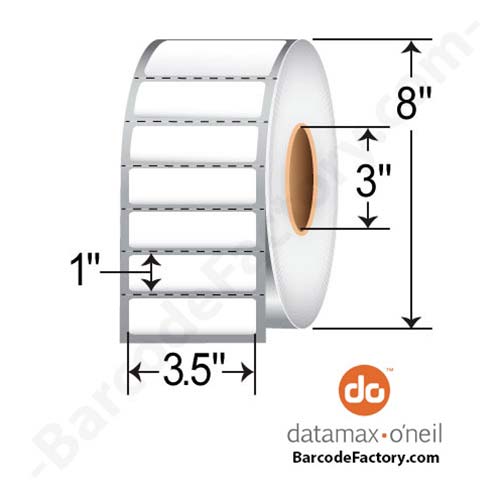 Honeywell 3.5x1  DT Label [Premium Top Coated, Perforated] 301931