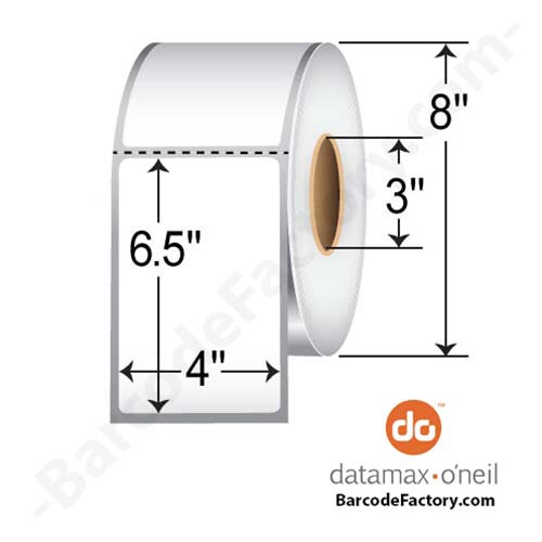 Honeywell 4x6.5  DT Label [Premium Top Coated, Perforated] 301955