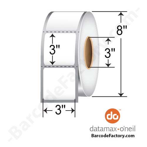 Honeywell 3x3  DT Label [Premium Top Coated, Perforated] 301966