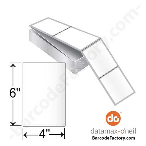 Honeywell Duratherm II 4x6  DT Label [Fanfold, Perforated] 301970-E-FF