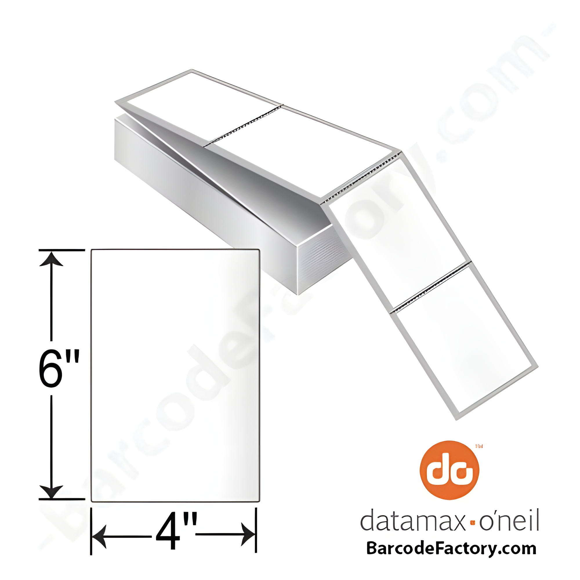 Honeywell Duratherm II 4x6  DT Label [Fanfold, Perforated] 301970-E-FF