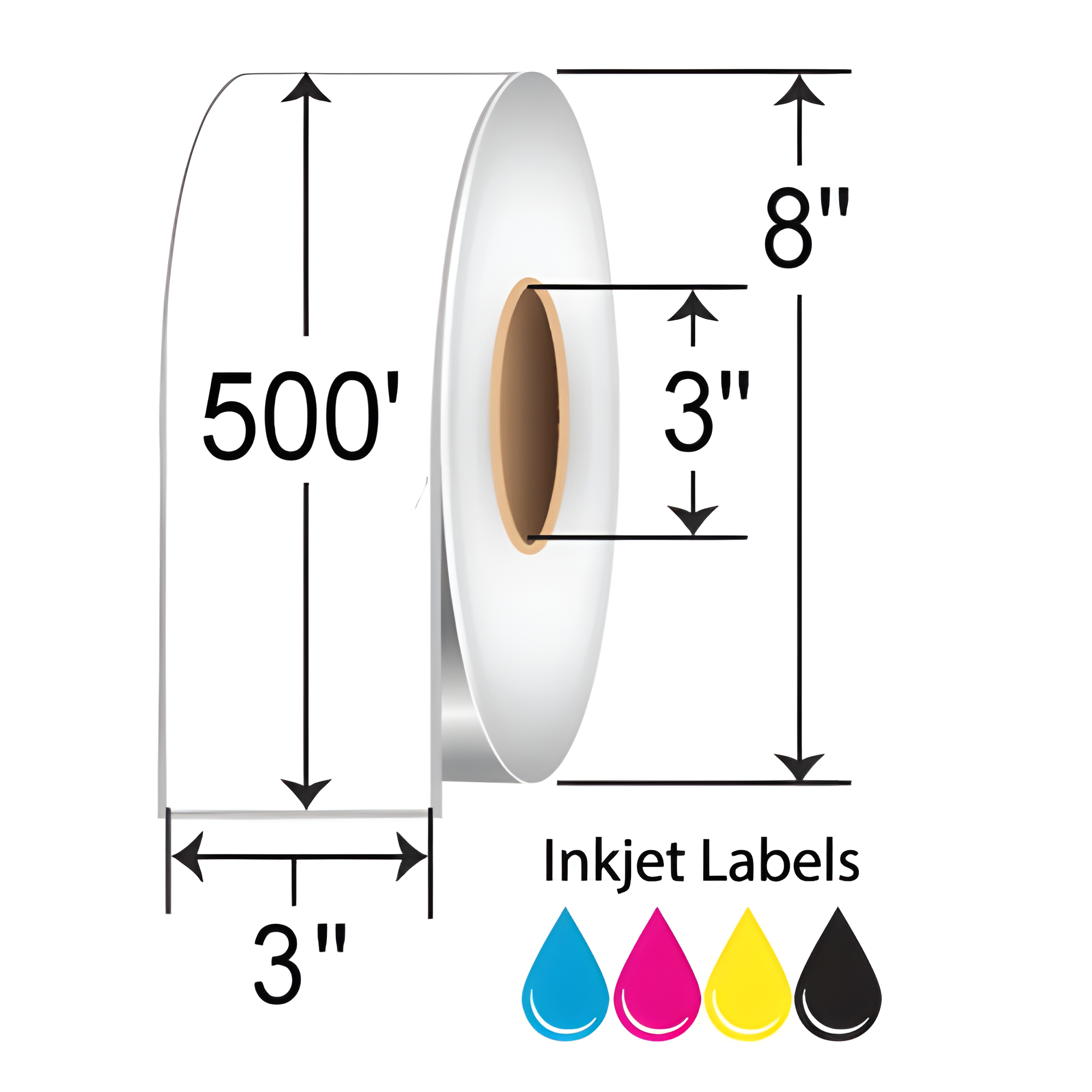 L-IJ-MP3500CR-38 - BarcodeFactory 3x500' Continuous Label