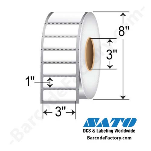 SATO 3x1  TT Label [Perforated, Wound-In] 53S001005