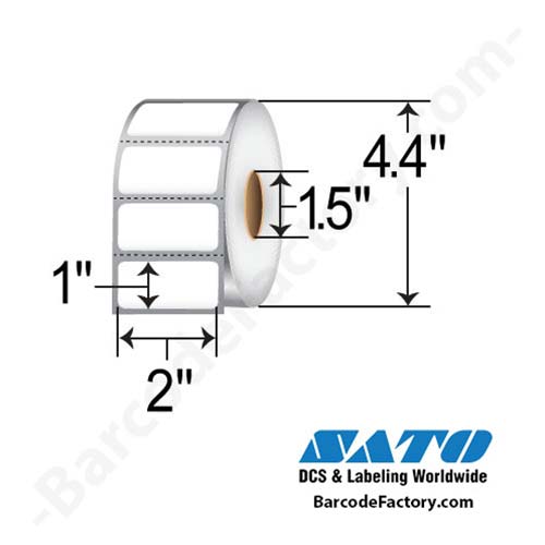 SATO 2 x 1 Thermal Transfer Polyester Label 55S005306