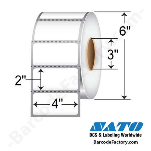 SATO 4x2  DT Label [Perforated, Wound-In] 56S002012