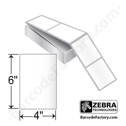 72295 Zebra ZSelect 4000T 4x6 TT Label [Perforated]