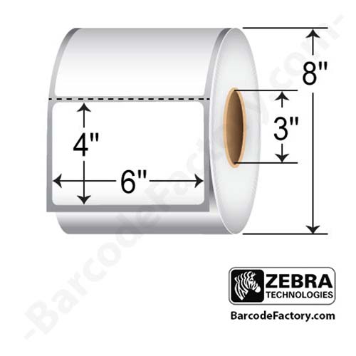 Zebra Z-Select 4000T 6x4  TT Label [Perforated] 73909