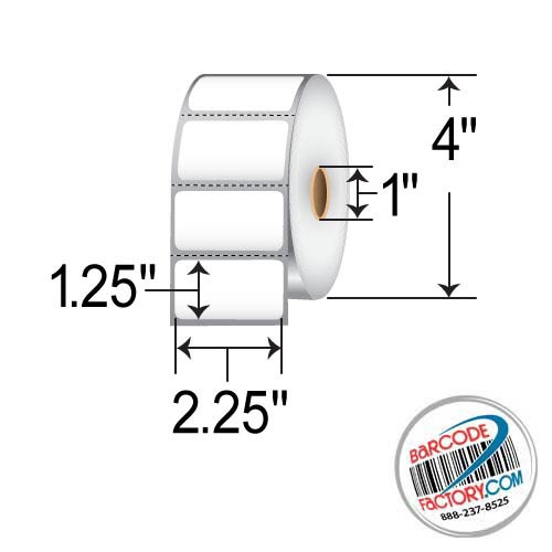 Barcodefactory 2.25x1.25  DT Label [Perforated] 800522-125P-EA