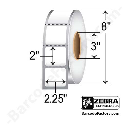 Zebra Z-Select 4000T 2.25x2  TT Label [Perforated] 800622-205