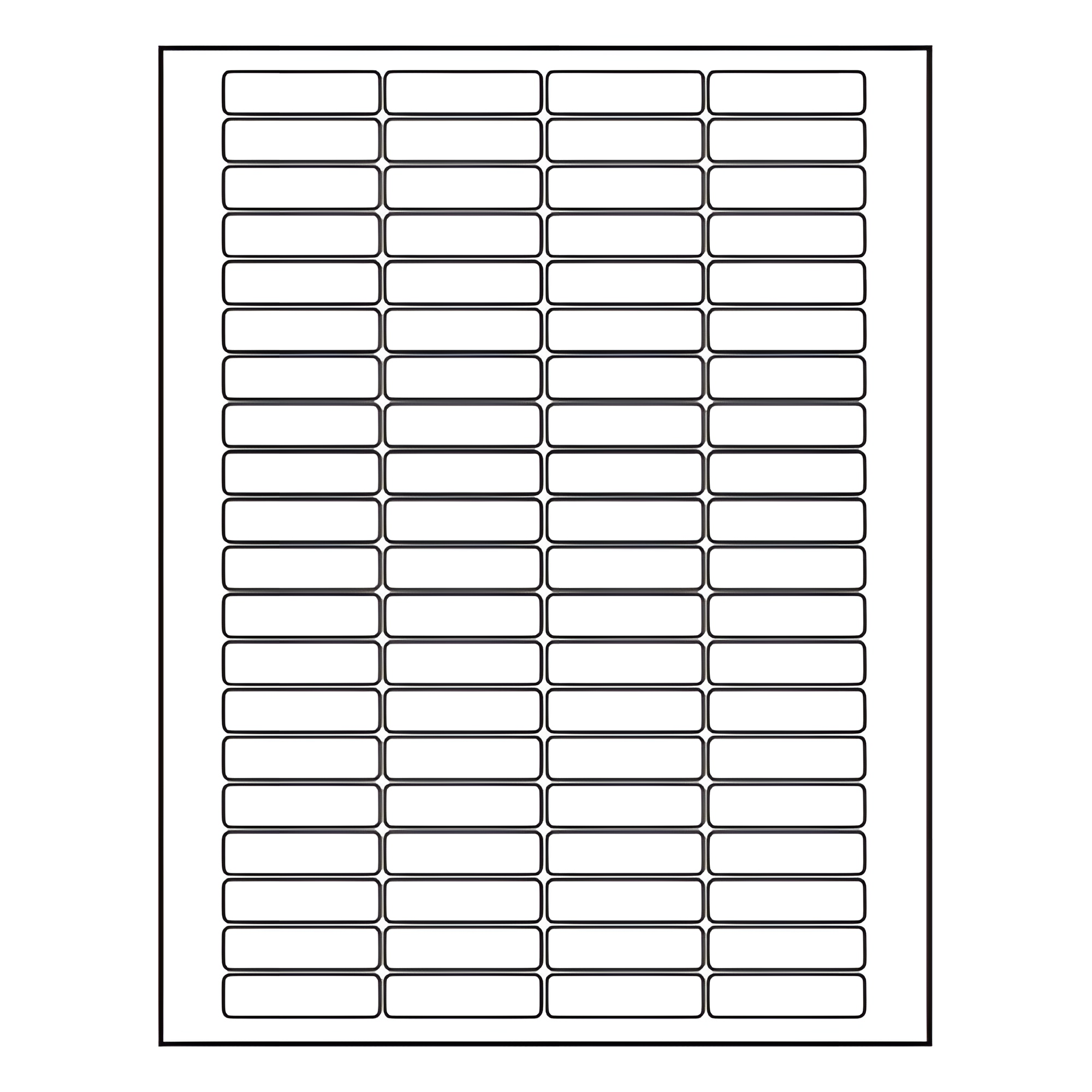 Barcodefactory 1.75x0.5  Laser Label [Perforated] AL17505-80