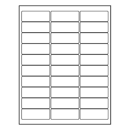 BarcodeFactory 2.625 x 1 Laser Label Sheets LB2625100