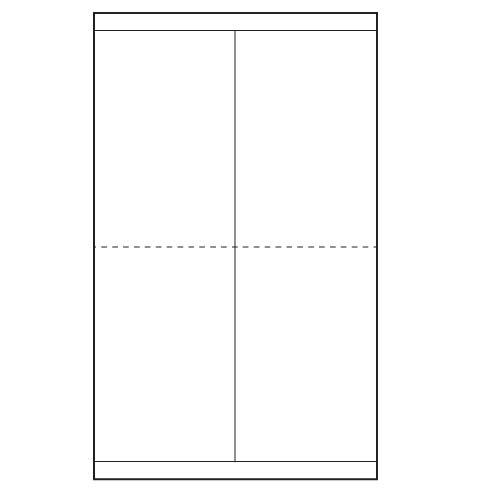 Barcodefactory 4.25x13  Laser Label [Perforated] BAR-DL425-13-100G