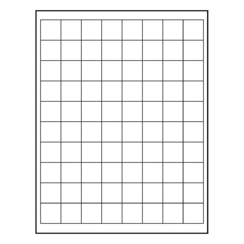 BarcodeFactory 1x1 Laser Sheet RL-1-1-80