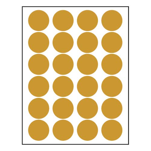 Barcodefactory 1.66x1.66 Laser Foil  Label [Gold] BAR-RL-166-CIR-24-GLD