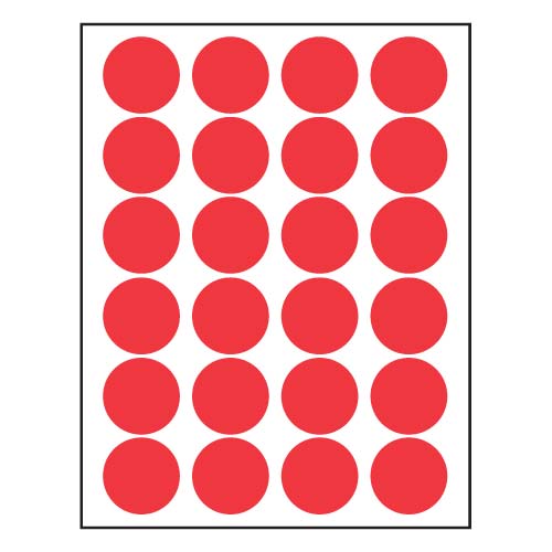 Barcodefactory 1.66x1.66 Laser Foil  Label [Red] BAR-RL-166-CIR-24-R