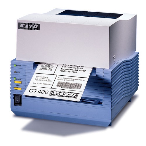 SATO CT400 DT Printer [400dpi, Ethernet, Dispenser, Cutter] WCT400224