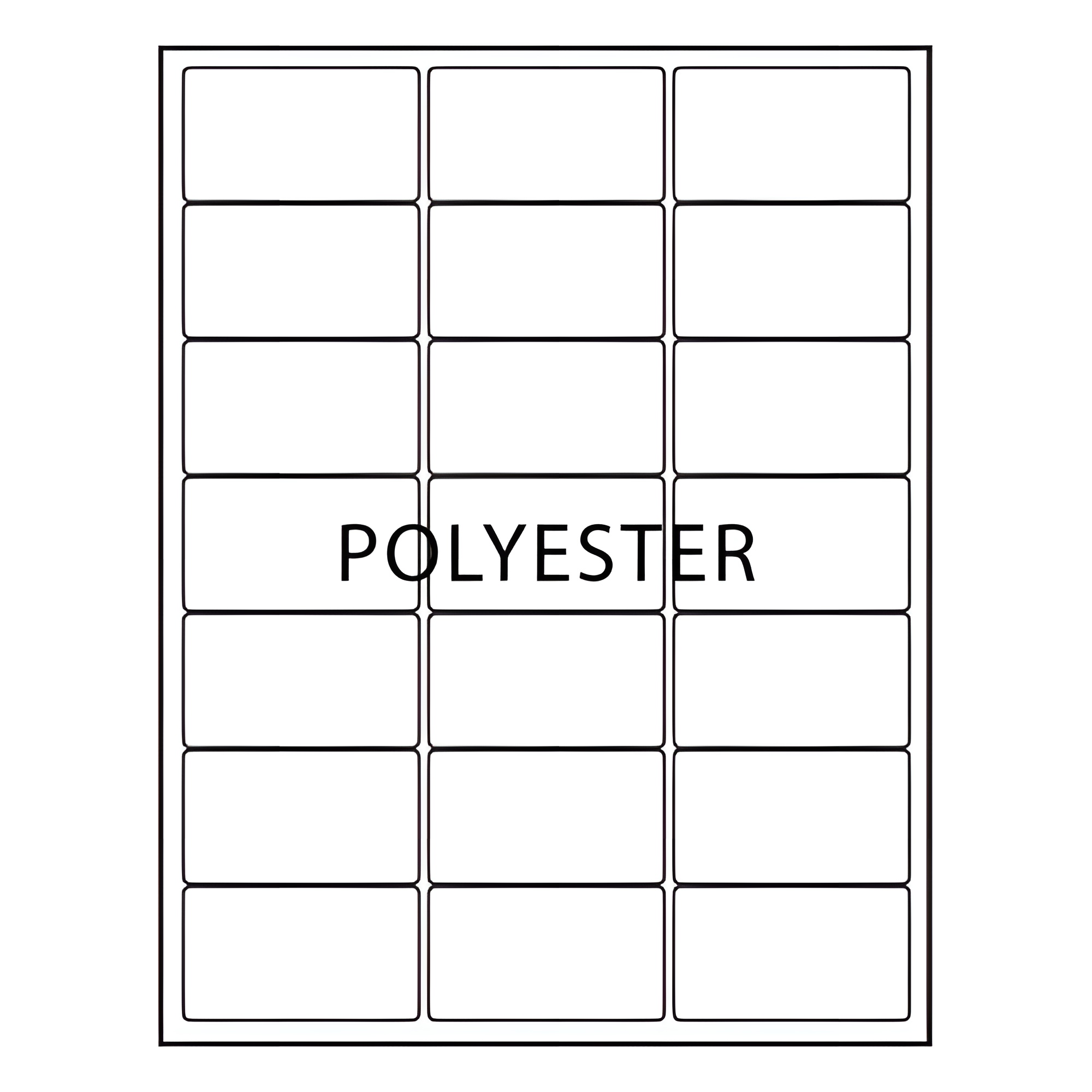 Barcodefactory 2.625x1 Polyester Laser Label BAR-RL-2625-1-30-WH