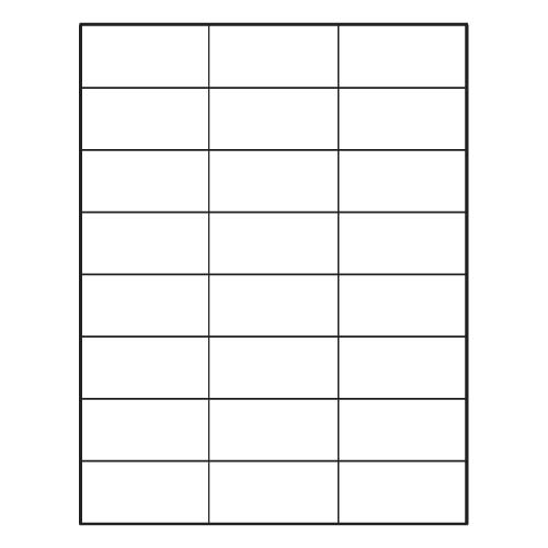 BarcodeFactory 2.833 x 1.375 Laser Label Sheet BAR-RL-2833-1375-24