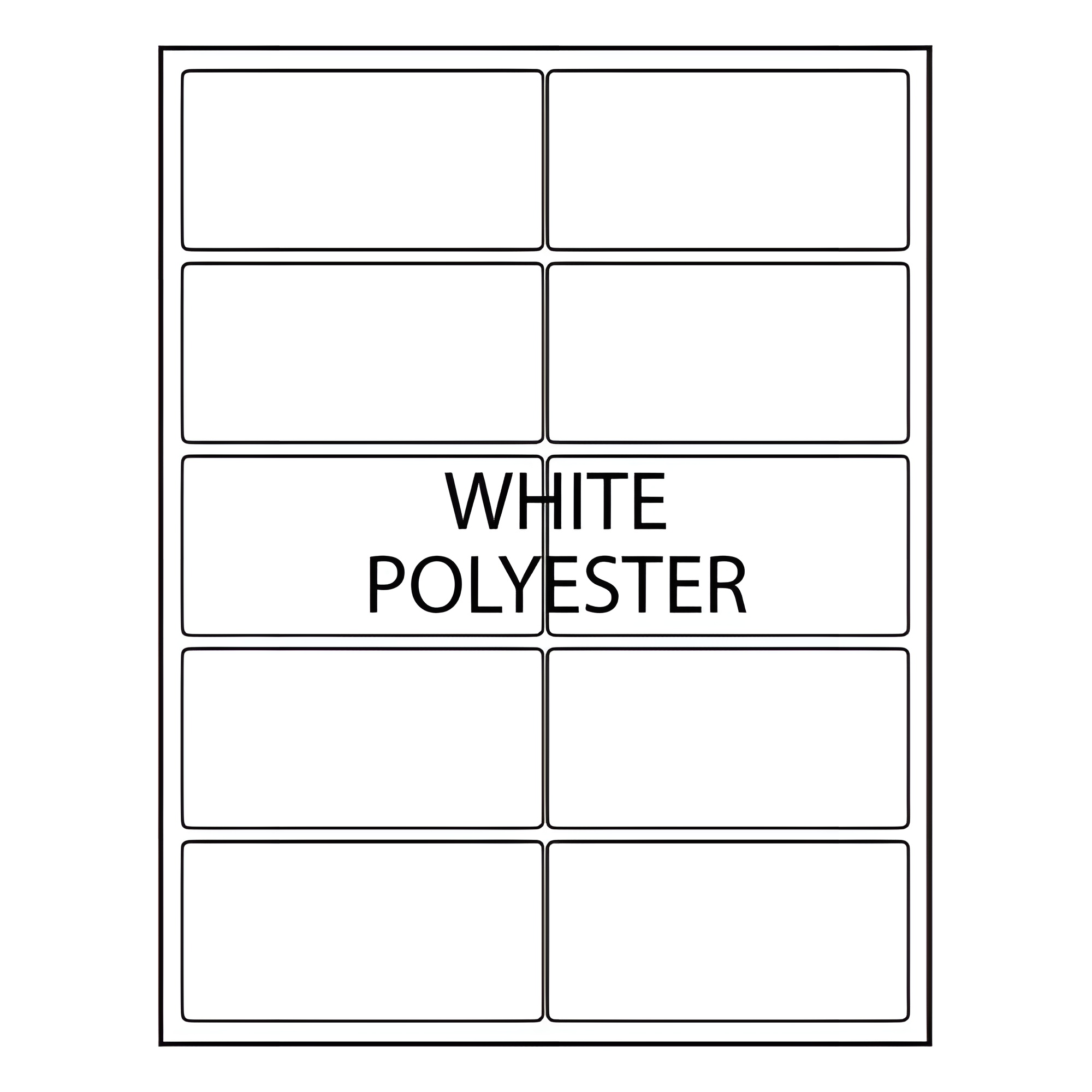 Barcodefactory 4x2 Polyester Laser Label BAR-RL-4-2-10-WH