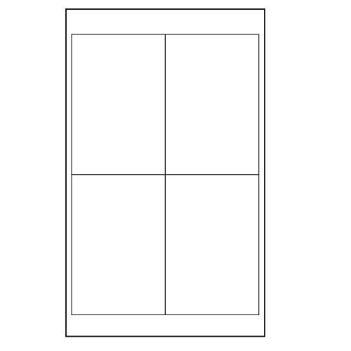 BarcodeFactory 4 x 6 Laser Label Sheet BAR-RL-4-6-4