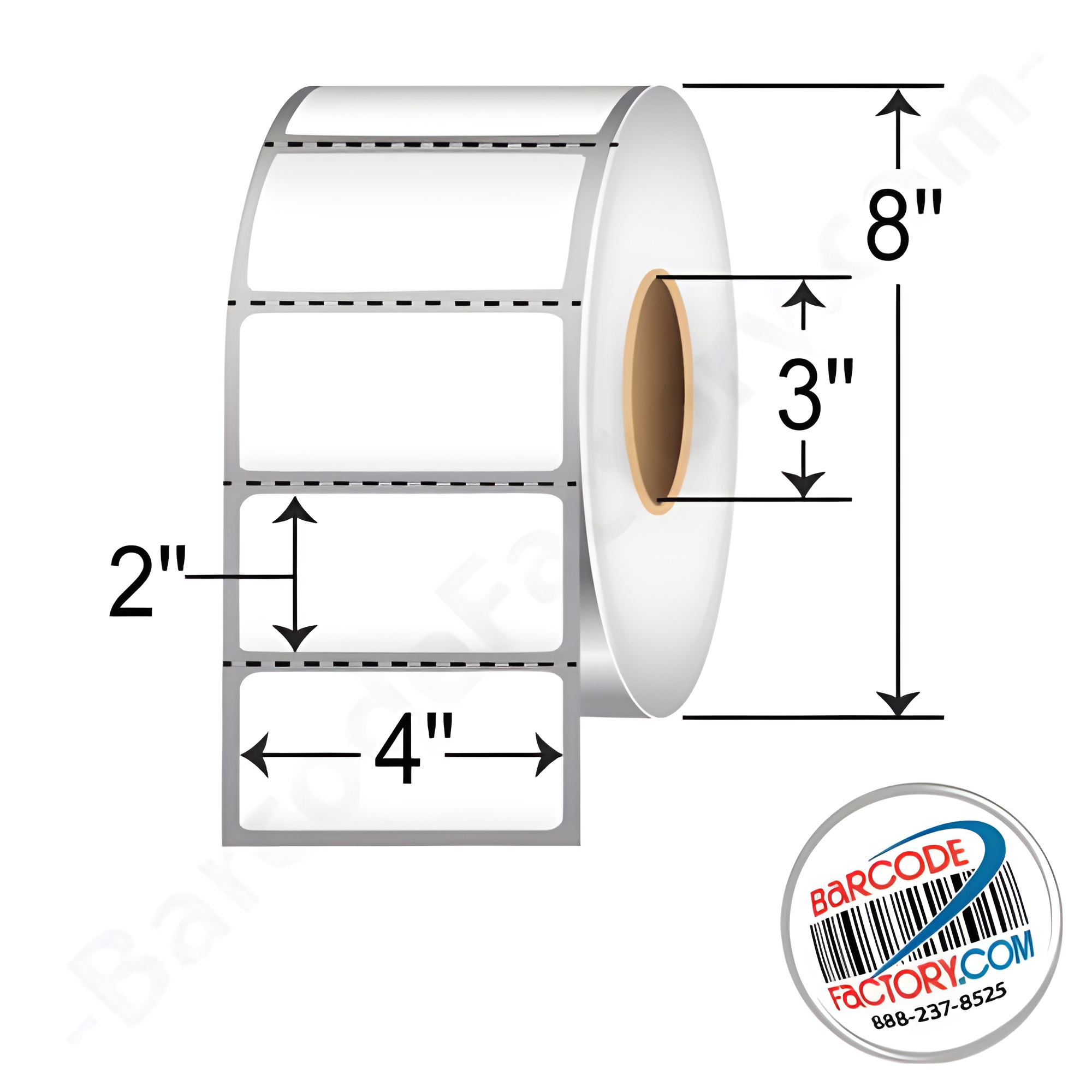 Barcodefactory 4x2  DT Label [Perforated] DSP400200P1P38F-BAR