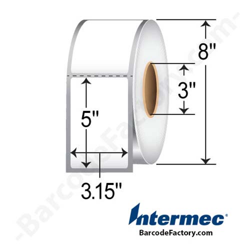 Honeywell 3.15 x 5 Direct Thermal Paper Label E01384