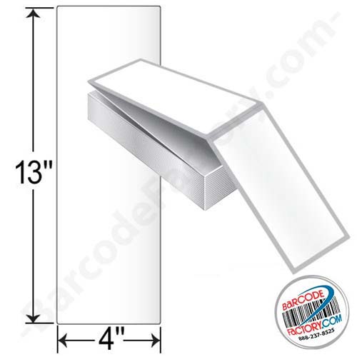 Barcodefactory 4x13  DT Label [Fanfold, Perforated] BAR-DT-4-13-FF