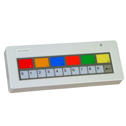 Logic Controls Keyboard Input Device KB1700-G-BK-RJ-RJ