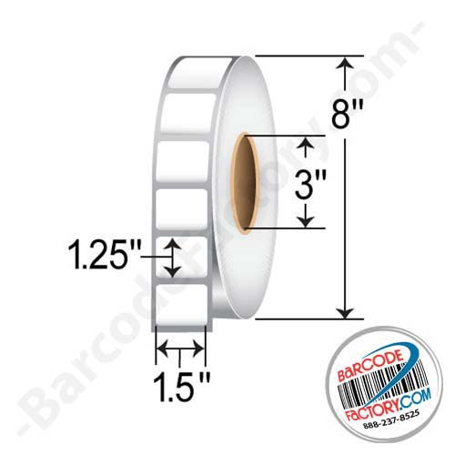 Barcodefactory 1.5x1.25  DT Label [Premium Top Coated, Perforated] RD-15-125-4450-3