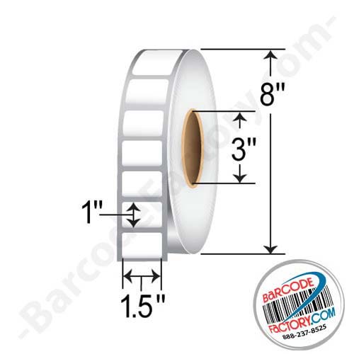 Barcodefactory 1.5x1  DT Label [Premium Top Coated, Perforated] RD-15-1-5500-3