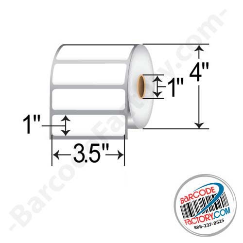 Barcodefactory 3.5x1  DT Label [Premium Top Coated, Perforated] RD-35-1-1375-1