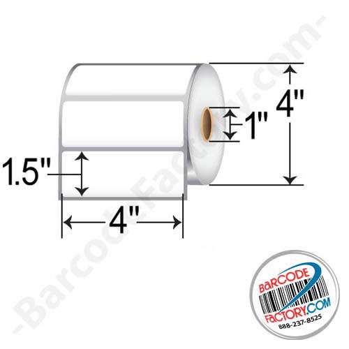 Barcodefactory 4x1.5  DT Label [Perforated] RD-4-15-960-1