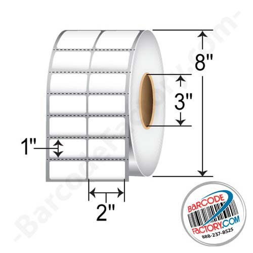 Barcodefactory 2x1  DT Label [2up, Perforated] RDS-2-1-11000-3