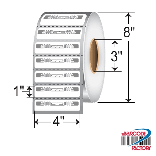 BarcodeFactory 4x1 RFID Label RFT-4-1-AL1.2-PRIN-3