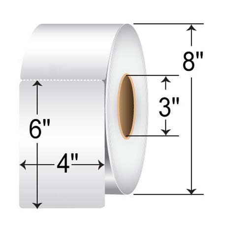 BarcodeFactory 4 x 6 Thermal Transfer Tag 621011